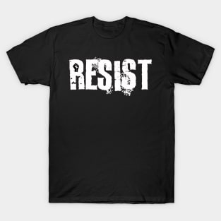 RESIST | White Text with Black Fist T-Shirt